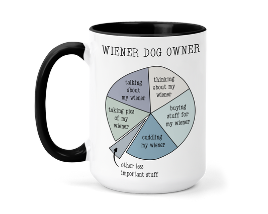 Wiener Dog Pie Chart Mug