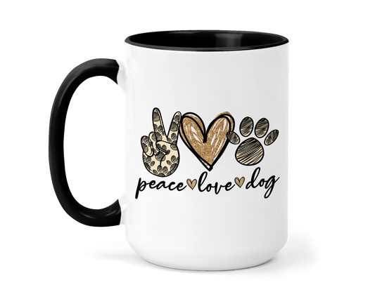 Peace Love Dog Mug