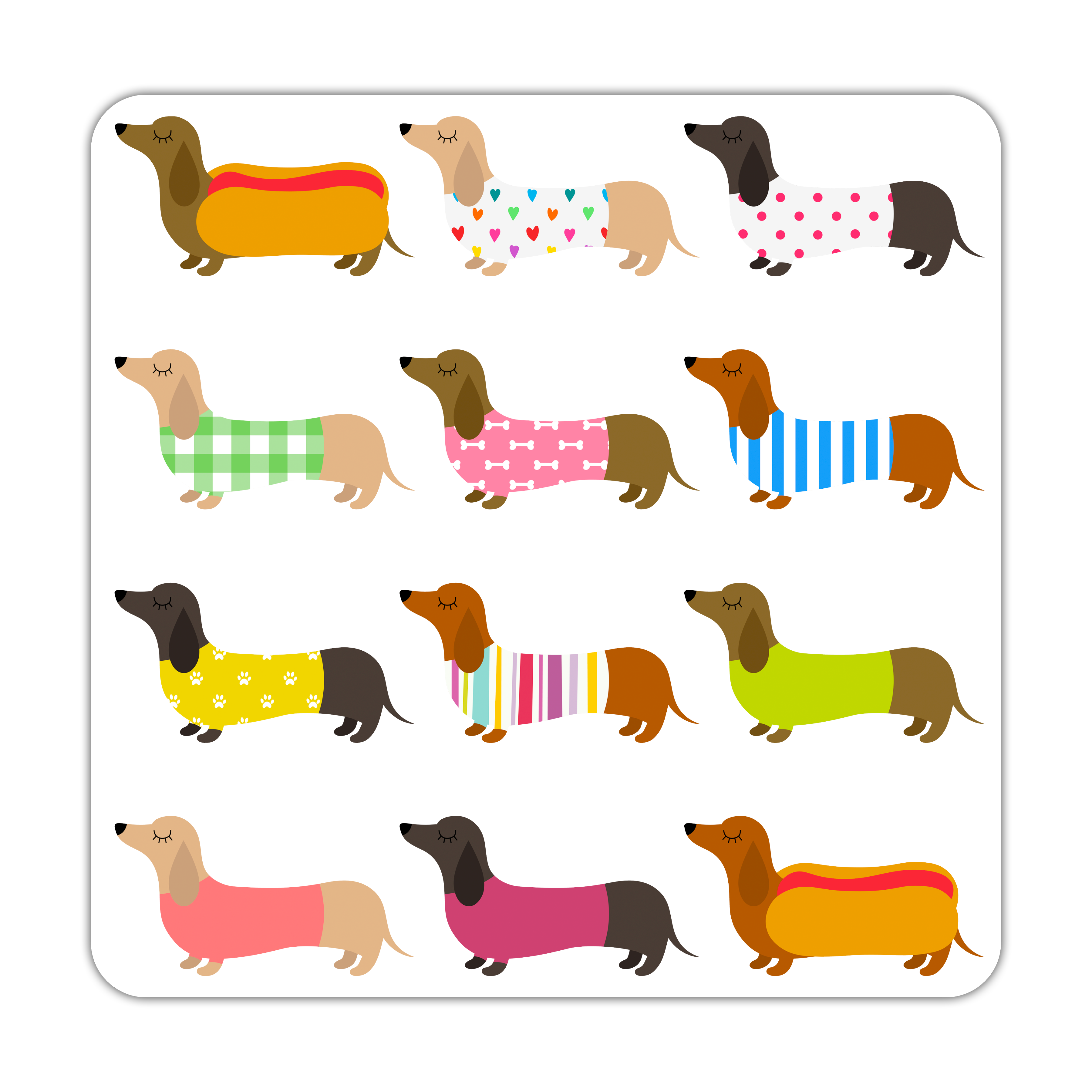 Wiener Dogs Sticker Muddy Paws Boutique